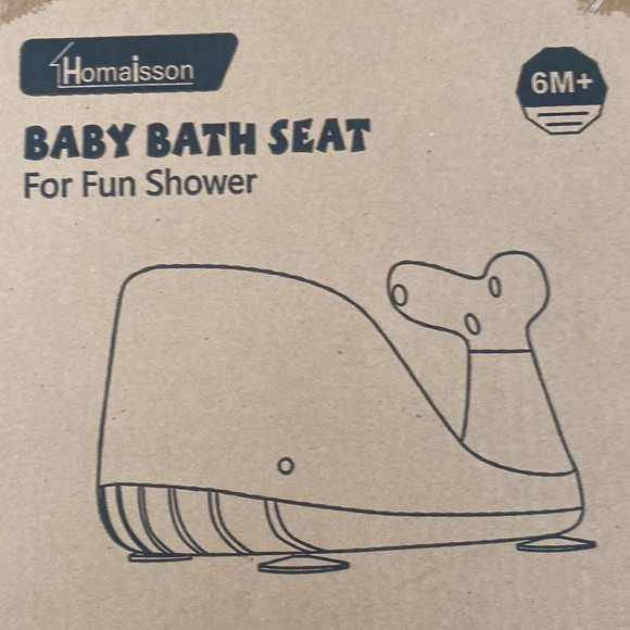 Baby Bath Seat Pink Whale With Four Assorted Toys - Homaisson Pink 6M+ - Picture 6 of 7